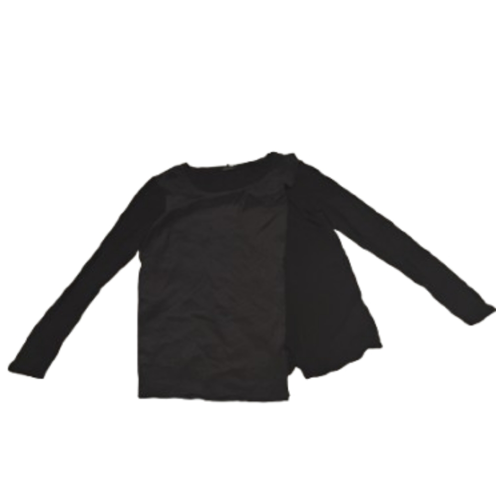 Club Monaco Split Style Overlap Long Sleeve Blouse Top Sz M